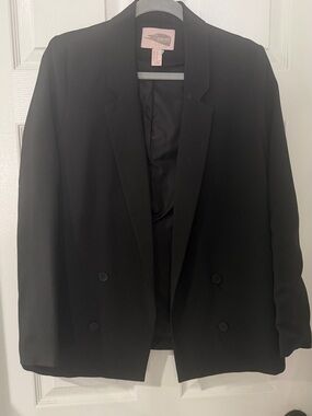 Forever 21 Black Double-Breasted Blazer